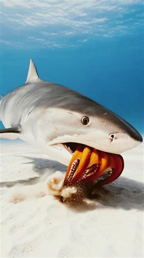 Pacific Sleeper Shark Swallows an Octopus in One Powerful Bite