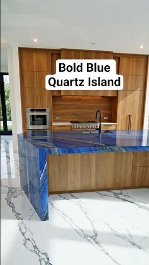 The Most Unique Blue Quartz Kitchen Island Design
