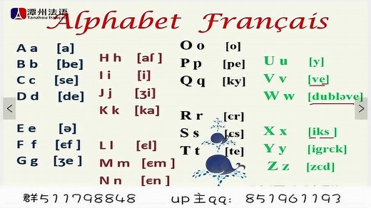 法语发音入门，教学法语发音入门26个字母的发音适合小白
