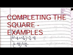 completing the square | examples