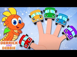 Finger Family Song With Colorful Bus | Learn Colors For Kids | Derrick and Debbie Nursery Rhymes