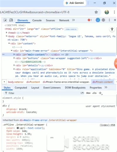 hack a dino jumping game in google!