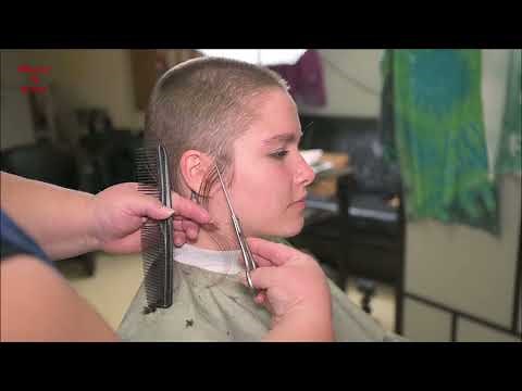 2022-52 Andrea preview - long hair buzzed to buzzcut