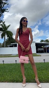 Watch Verdusa Women's Deep V Neck Spaghetti Strap Wrap Asymmetrical Velvet Cami Dress on Amazon Live