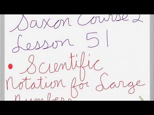 Saxon course 2 Lesson 51