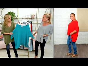 Laurie Felt Fuse Modal Oversized Ribbed Knit Pullover Top on QVC