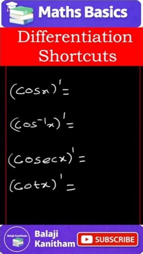 Differentiation Formula Tricks #mathsshortcuts #shorts