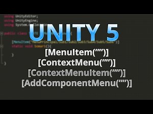 [TUTORIAL] Unity 5 ([MenuItem("")], [ContextMenu("")], [AddComponentMenu("")], etc)