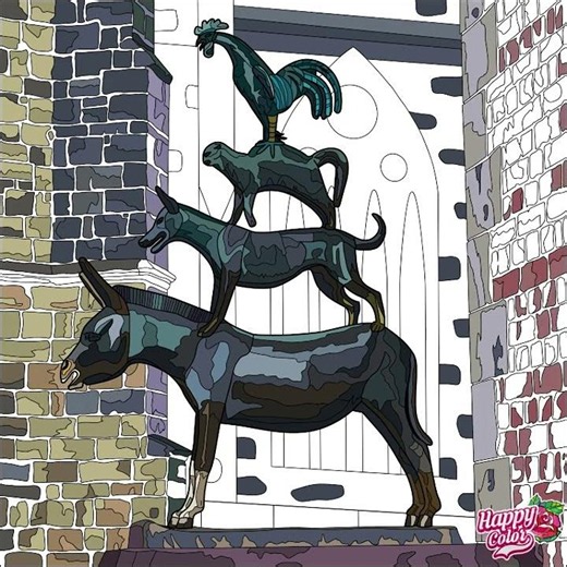 [Happy Color] Town Musicians of Bremen, Bremen, Germany 🇩🇪