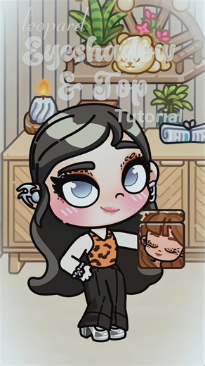 leopard eyeshadow & top tutorial 🐆⚡|Avatar World| #tocaboca #avatarstory #avatarworld #viralfypシ