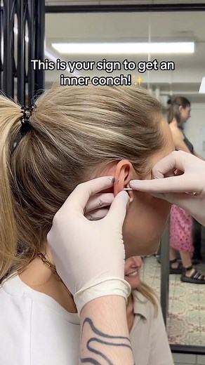 Let’s pierce an inner conch!✨ #piercing #piercingshop #conchpiercing | Queen of Rings