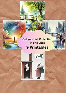 Printable Art Set: Contemporary Wall Decor (9 Digital Images, PDF) - Etsy