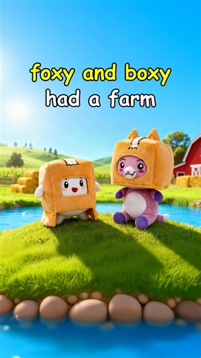 Foxy and Boxy Had A Farm! 🎵 LankyBox Kids Plushie Music Song! #shorts