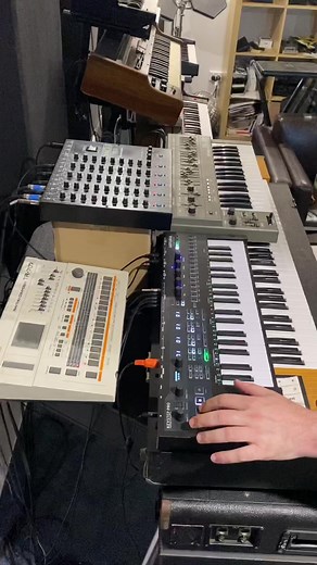 12K views · 233 reactions | My first play with the Arturia KeyStep Pro Chroma. I’m having some fun sequencing my Simmons SDS8, Roland TR-707 and SH-101. 論 #arturia #keysteppro #synthesizer #drummachines #dawless #dawlessjam #musicproduction | Luke Million | Facebook