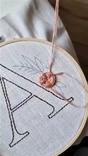 Hand embroidered monograms that look impossible to make #embroidery #art #shorts