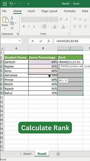 How to Calculate Rank in Excel in Seconds ⚡