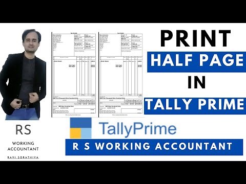 How To Take Print on Half Page in Tally Prime | Tax Invoice Print Setting in Tally Prime