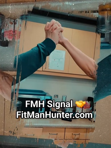 👊 FMH Signal If you ever see someone wearing FMH… You don’t need a long intro. Just do the FMH Signal. Palm to palm… then close into a fist lock for about 3 seconds. Look each other in the eyes, smile. It means: “I see you, brother.” “You’re not alone.” Just one signal can say everything. 🧢 Brotherhood. 🧢 Never Alone. 🧢 Hunt the Best in You. #FitManHunter