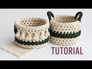 Macrame Basket Tutorial for Beginners 🧺| DIY Boho Home Decor Step by Step
