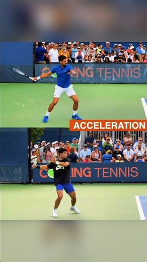 Djokovic vs Alcaraz Powerful Forehand Analysis 🎾 #Shorts