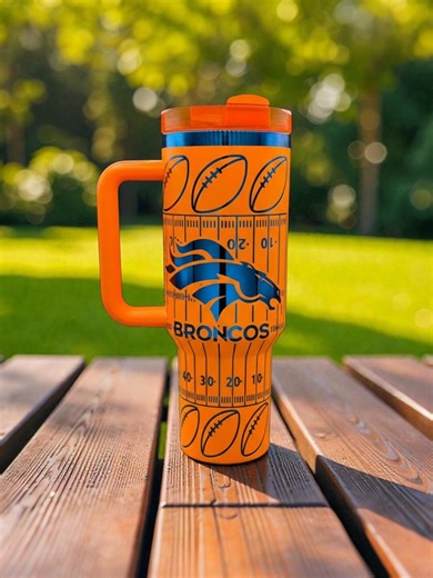 Denver Broncos 40oz Tumbler - Etsy