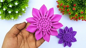 How To Make Simple Foam Paper Flower | DIY Foam Sheet Flower Easy Tutorial | Flower Crafts Ideas #SimpleFoamPaperFlower #EasyFoamPaperFlower #FoamPaperFlowerCrafts | Entertaining Arts