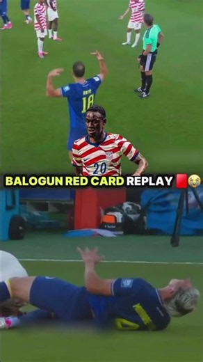 Balogun Red Card Replay: Was This A Real Foul? 🟥🤔 #balogun #shorts #var #worldcup2026