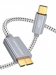 CableCreation USB C to Micro B Short Cable 1FT, 10G Micro B to USB C External Hard Drive Cable for iPhone 15/16/17,Samsung Galaxy S24,Seagate WD Westgate My Passport,MacBook Pro/Air, iPad/Tablet