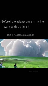 FactomaniaFacts on Instagram: "The grass slide, also known as the Hulunbuir grassland sled, is a recreational activity in the Hulunbuir Prairie in Inner Mongolia, China Visitors ride on a small wooden or metal sled with runners or wheels. The sled is often drawn by horses or powered by gravity. The sled glides smoothly across the grassy plains. #grass #sliding #mongolia"