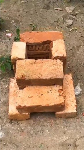 How to Build an Emergency Brick Stove (No Cement Needed!) #shorts #diy #camping