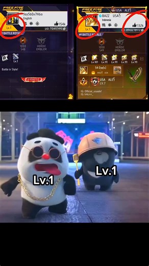 PRESENT ALIGHT😈💥 MOTION FF 🎶💥 | 1 🤡PANDA 🤡-DESIIGNER ||HOKAGE FF👀PANDA VIRAL!(20)#shorts