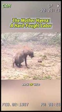 The mother hyena: a hard-dough labor. #wildanimals #animals #fyp