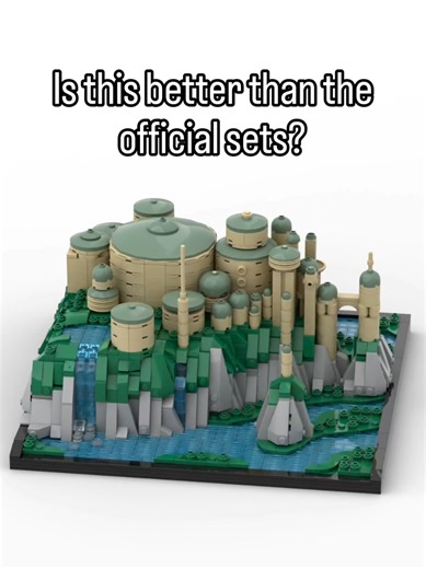 Theed Royal Palace on Naboo microscale diorama Would you buy this if it was an official set? #lego #legostarwars #legostarwarsmoc #legostarwarsdiorama #naboo
