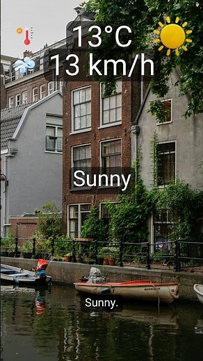 Amsterdam: Today’s highlights → Sunny, 13°C, wind 13 km/h