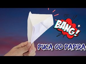 PUCA OD PAPIRA - KAKO NAPRAVITI PUCU OD PAPIRA KOJA PUCA KAO PETARDA #origami #tutorial