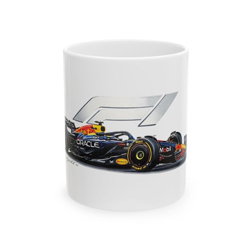 F1 Racecar Coffee Mug: Formula 1 Fan Gift, Glossy Ceramic - Etsy