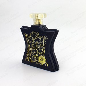 [Hot Item] Botella de perfume de vidrio clásica con base negra, botella de perfume en forma de estrella con tapa cuadrada