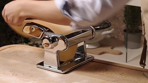 MARCATO Pasta Machine, Nudelmaschine,Hergestellt in Italien, verchromter Stahl, für Lasagne, Fettuccine, kompatibel mit 12 zusätzlichen Nudelformen. Modell: Atlas 180
