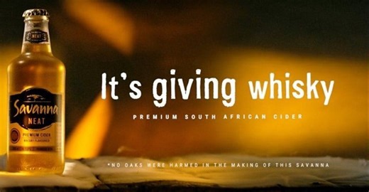 Savanna Neat. It’s giving whisky - Heineken Beverages