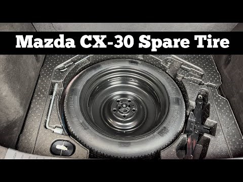 2020 - 2023 Mazda CX-30 Spare Tire Location - How To Remove CX30 Spare & Jack - Change Flat Tire
