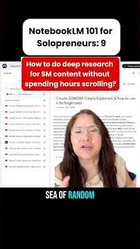 How to use NotebookLM for content research?