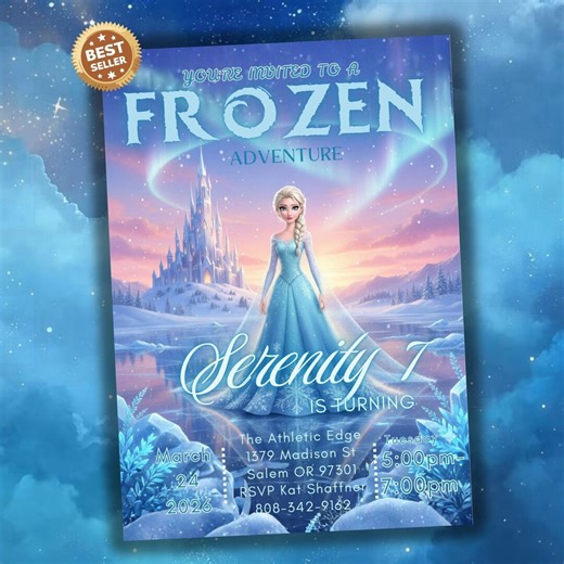 Frozen Birthday Invitation Editable Frozen Birthday Party Invitation Frozen Birthday Invite Theme, Digital Download - Etsy