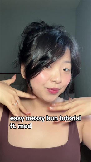 Easy Messy Bun Tutorial for Medium Layered Hair