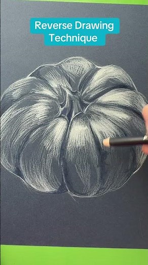 How to draw a pumpkin using reverse drawing technique #beginnerarttips #howtodraw to draw