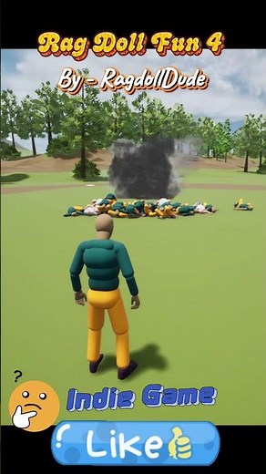 Ragdoll Fun 4 Indie Game Bomb Blast Scenes, Experiment with ragdoll , Slow motion explosion scenes