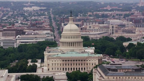 Capitol Hill from Above: Serene Aerial Views of US Politics Hub - Worldwide