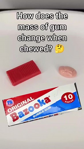 Weighing Bubble Gum After Chewing the Flavor Out 🍬🤔 #chemistry #scienceexperiment #science #experiment #tiktoktaughtme #sciencefacts #teachersoftiktok #fyp #foryou #foryoupage