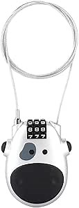 Combination Lock Cable Lock Padlock with 3 Digit Numeric Code, 80CM Extendable Cable, Heifer Shape, Customized Safety Lock for Suitcase Stroller Luggage Laptop(Silver)