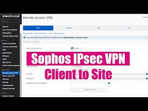 Sophos Firewall: How to Setup Remote Access IPsec VPN