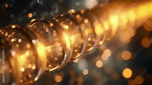 Extreme closeup of an energy barrier splitting apart, as a particle defies the laws of classical physics and tunnels through.